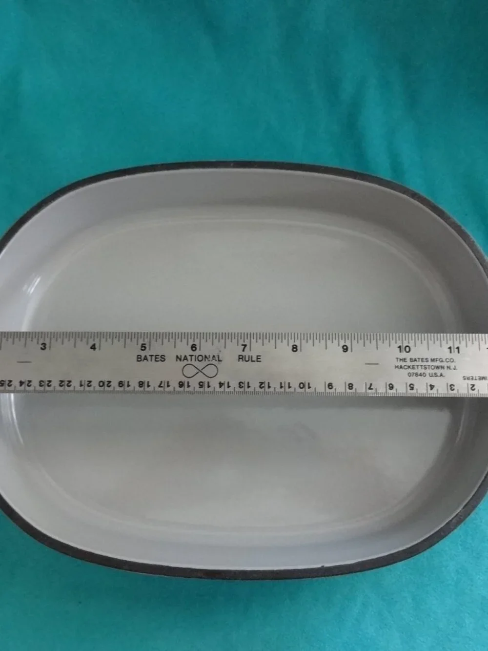 Pampered Chef Gray 1 Quart Enameled Heavy Cast Iron Baker w Handles 10
